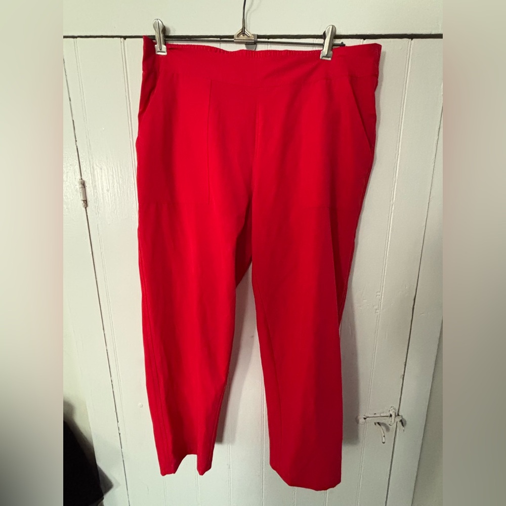 Rafaella Bold Red Ankle Pants